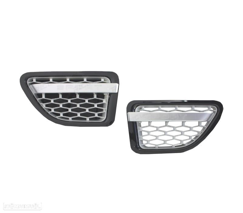 ENTRADAS DE AR LATERAIS RANGE ROVER SPORT 05-09 LOOK AUTOBIOGRAPHY PRETO PRATA - 2