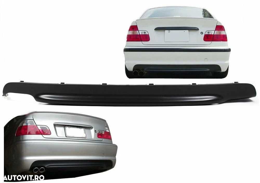 Difuzor Performance Bara Spate M Evacuare Dubla Stanga BMW E46, Negru, Prinderi Cleme Originale - 3