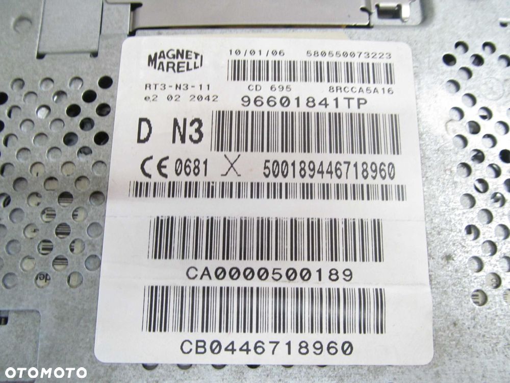 PEUGEOT 607 LIFT 05-10 RADIO CD 96601841TP - 3