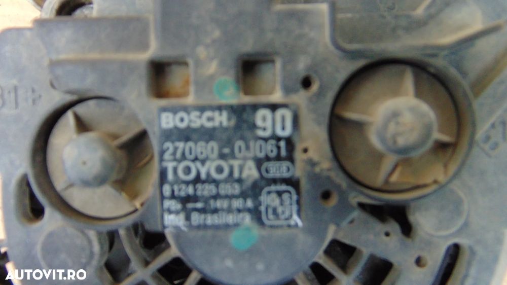 Alternator Toyota Yaris motor 1.3 benzina 90A an 2006-2009 cod 27060-0J061 - 6