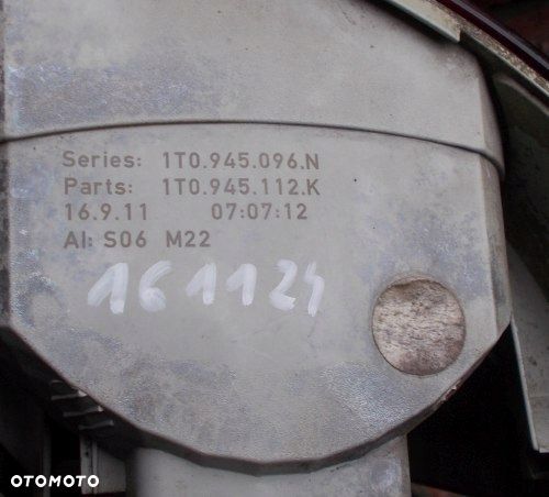 VW TOURAN I LIFT 06+ PRAWA TYLNA LAMPA ORYGINAŁ 1T0945096N - 9