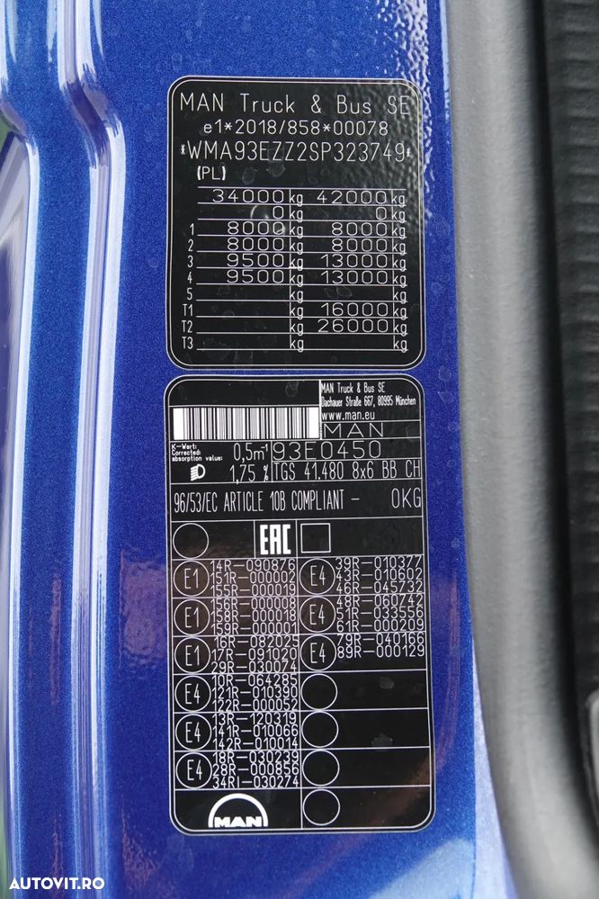 MAN TGS 41.480 / 8X6 / BASCULATOR / BASCULATOR SPATE / KH KIPPER / RICH EQUIPMENT / - - 38