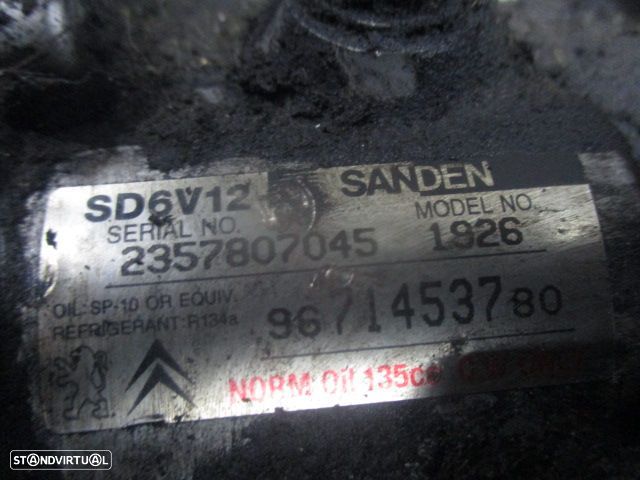 Compressor AC 9671453780 PEUGEOT 206 + 2010 1.4I 75CV 3P PRETO GASOLINA SANDEN PEUGEOT 206 + 2010 1.4I 75CV 5P CINZA GASOLINA SANDEN - 1