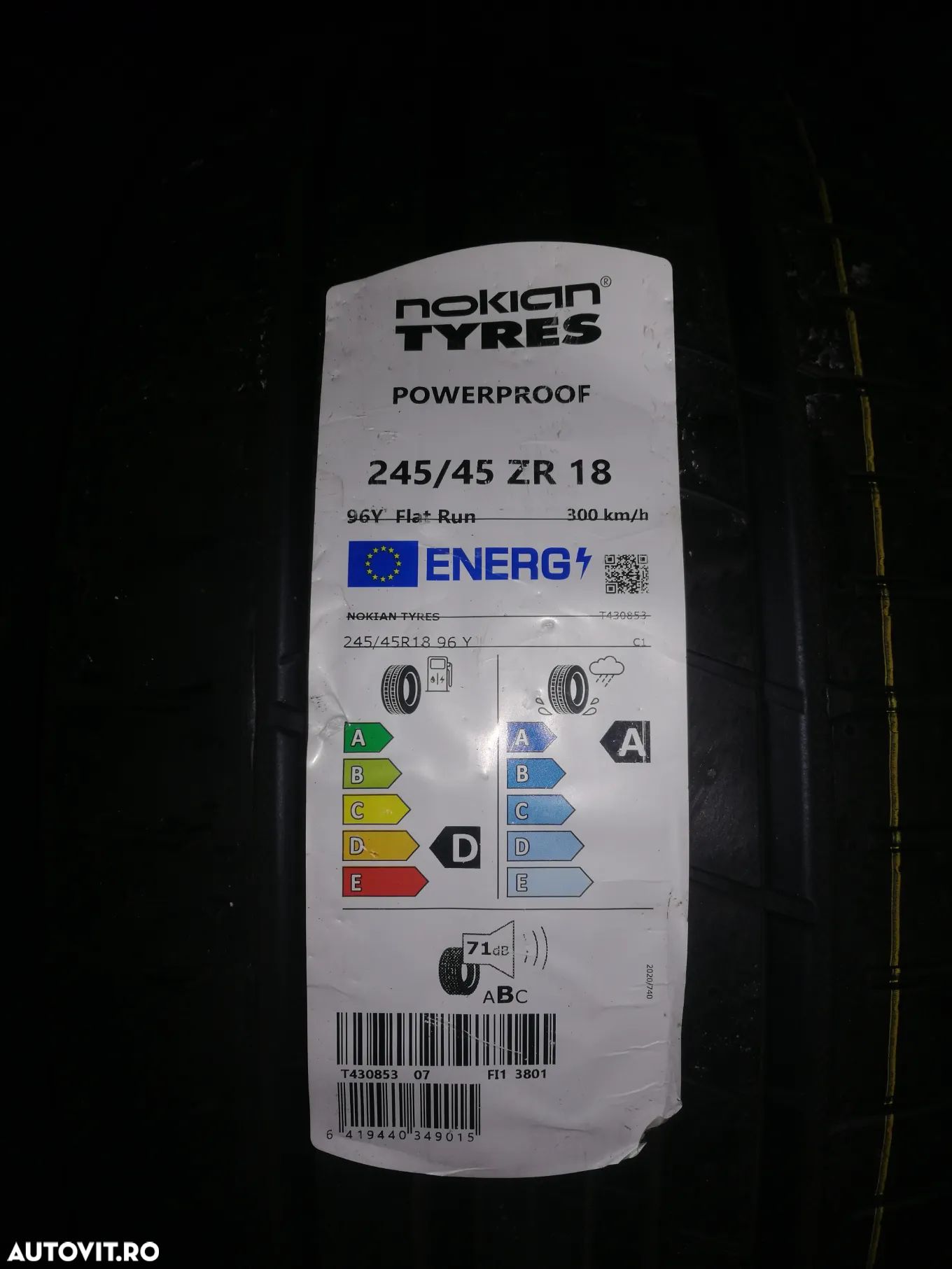 Anvelope noi vara 245/45 ZR18 NOKIAN Powerproof 96Y - 1