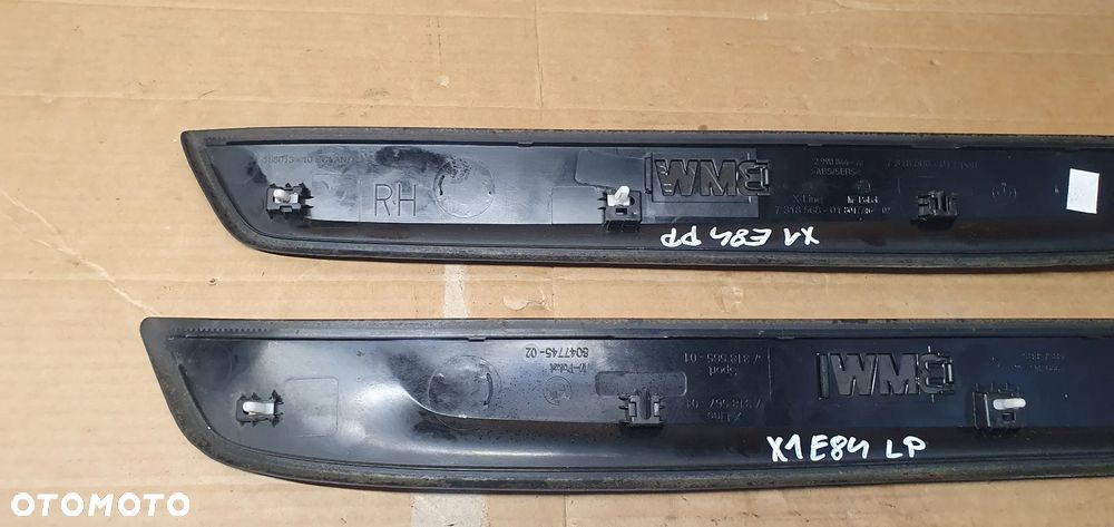 Listwa listwy nakładki progowe lewa prawa przód M-pakiet BMW X1 E84 7318567 - 6