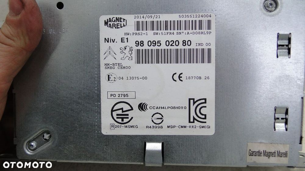 PEUGEOT 208 2008 RADIO CD MODUŁ CZYTNIK NAWIGACJA - 4
