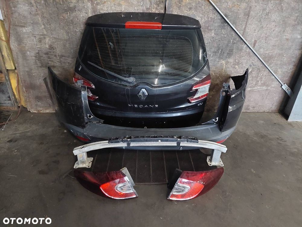 KOMPLETNY TYŁ KLAPA BAGAŻNIKA ZDERZAK LAMPY MEGANE III KOMBI TEB66 - 1