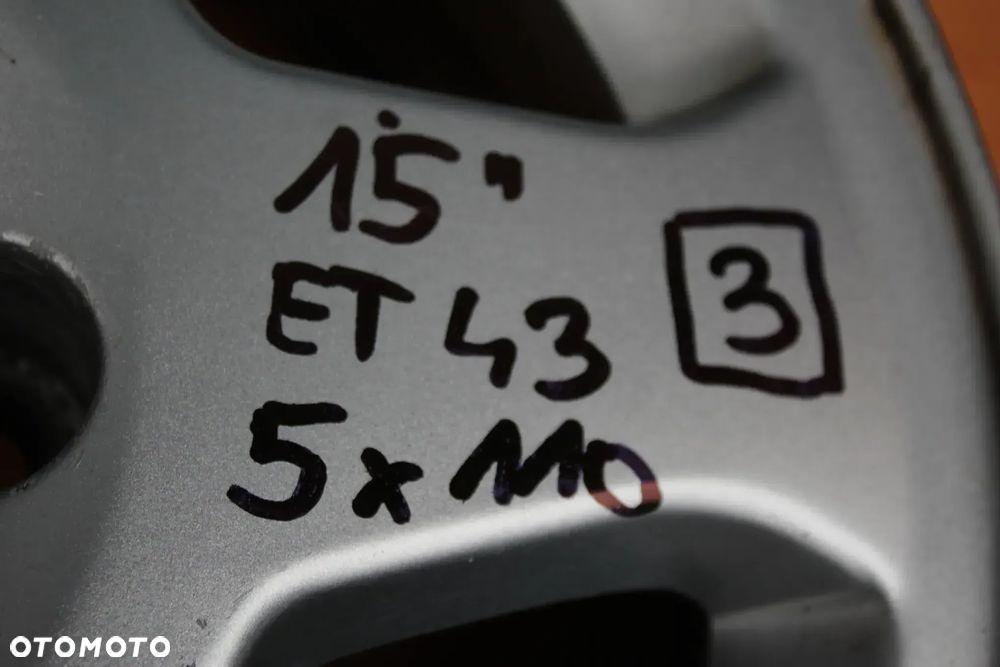 FELGA ALUMINIOWA OPEL ZAFIRA A B ASTRA H MERIVA B VECTRA C SIGNUM 15 CALI 5x110 ET43 SZTUKA - 8