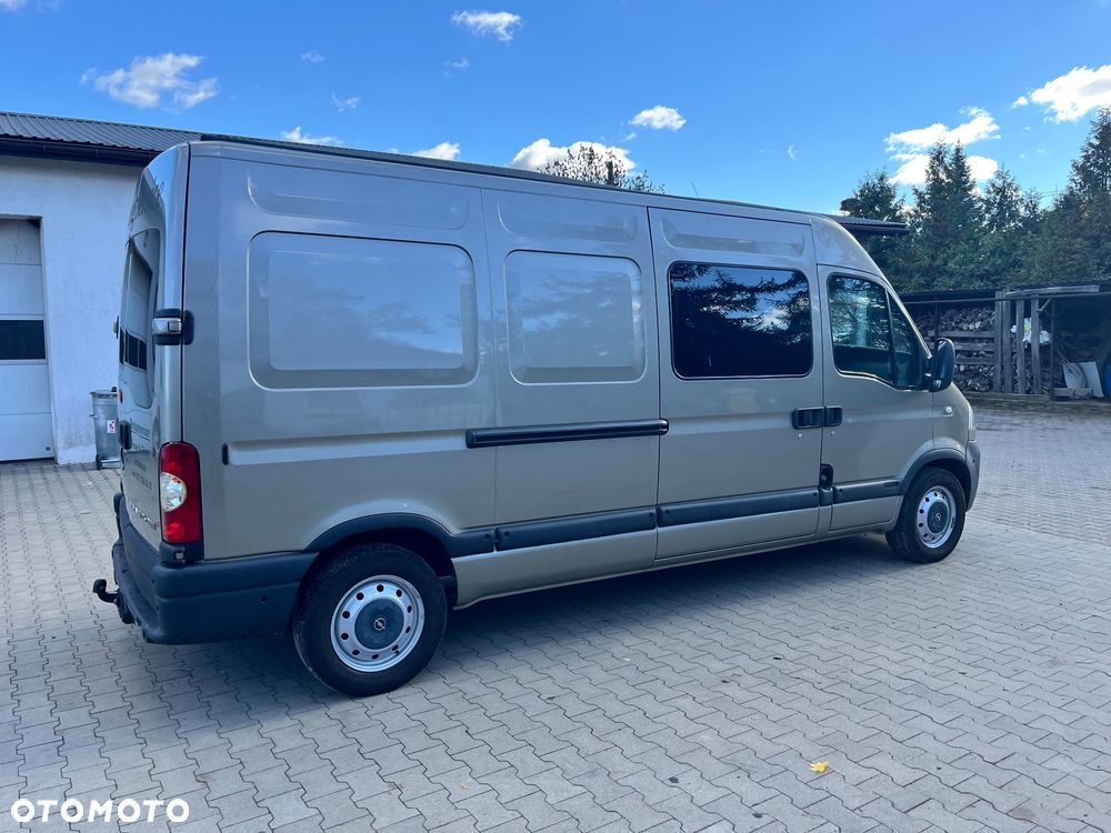 Opel Movano / L3H2 / Master / 2.5 D / 145 KM / brygadówka / doka / 6 osób / klima / WEBASTO / z Niemiec / Super stan - 2