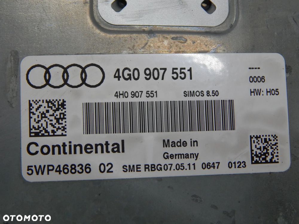 Komputer silnika 3.0 TFSI 4G0907551 AUDI A6 s6 RS6 C7 A7 11-18 Łuków części - 3