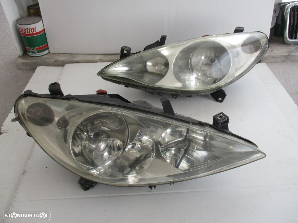 Farol Optica Peugeot 307 2001 a 2005 Esquerdo Direito - 3