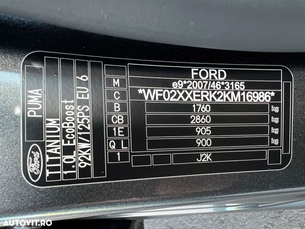 Ford Puma 1.0 EcoBoost Titanium X - 34