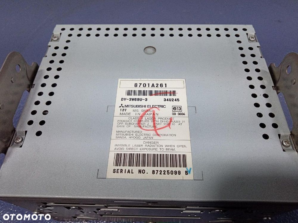 MITSUBISHI LANCER VIII X 07- RADIO ODTWARZACZ PŁYT CD 8701A261 - 8