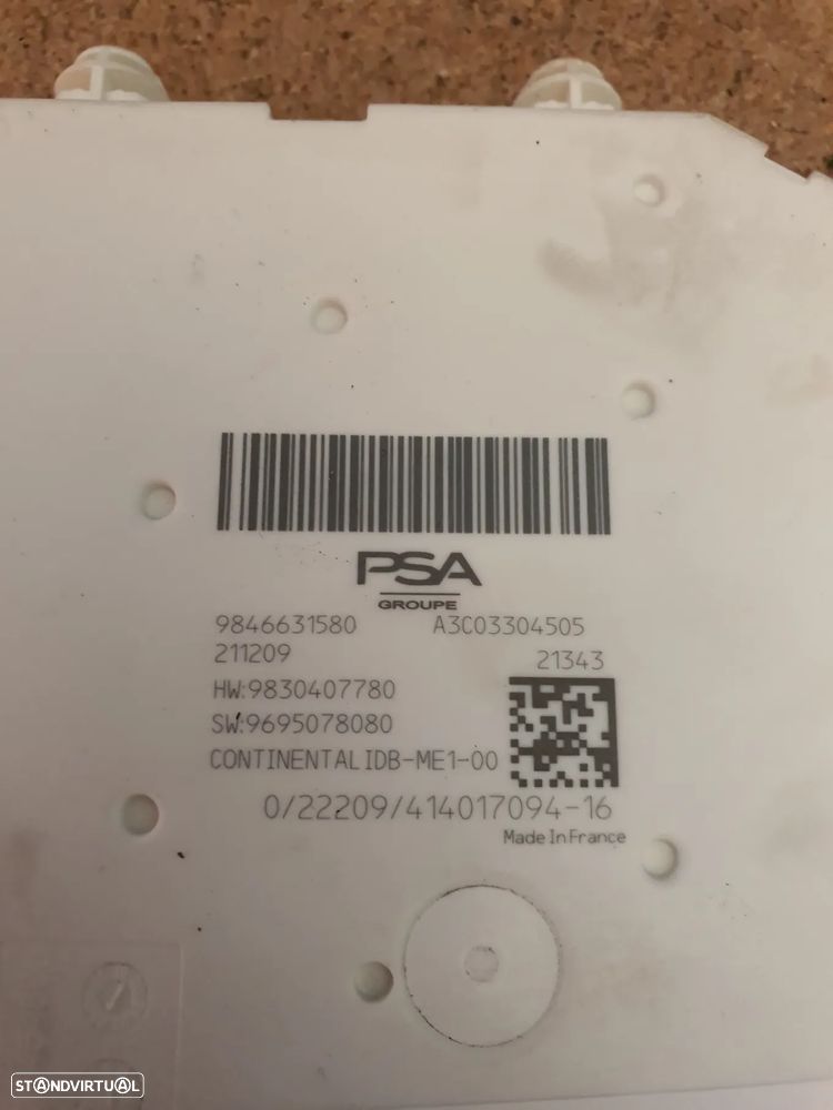 CAIXA FUSIVEIS PEUGEOT 308 III / 9846631580 - 2