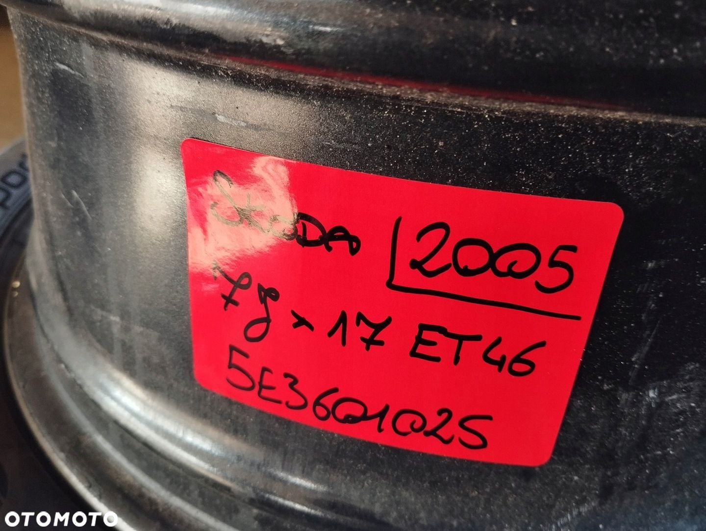 SKODA 5E3 601025 C 5X112 7J X 17 ET 46 1SZT ALU FELGA - 2