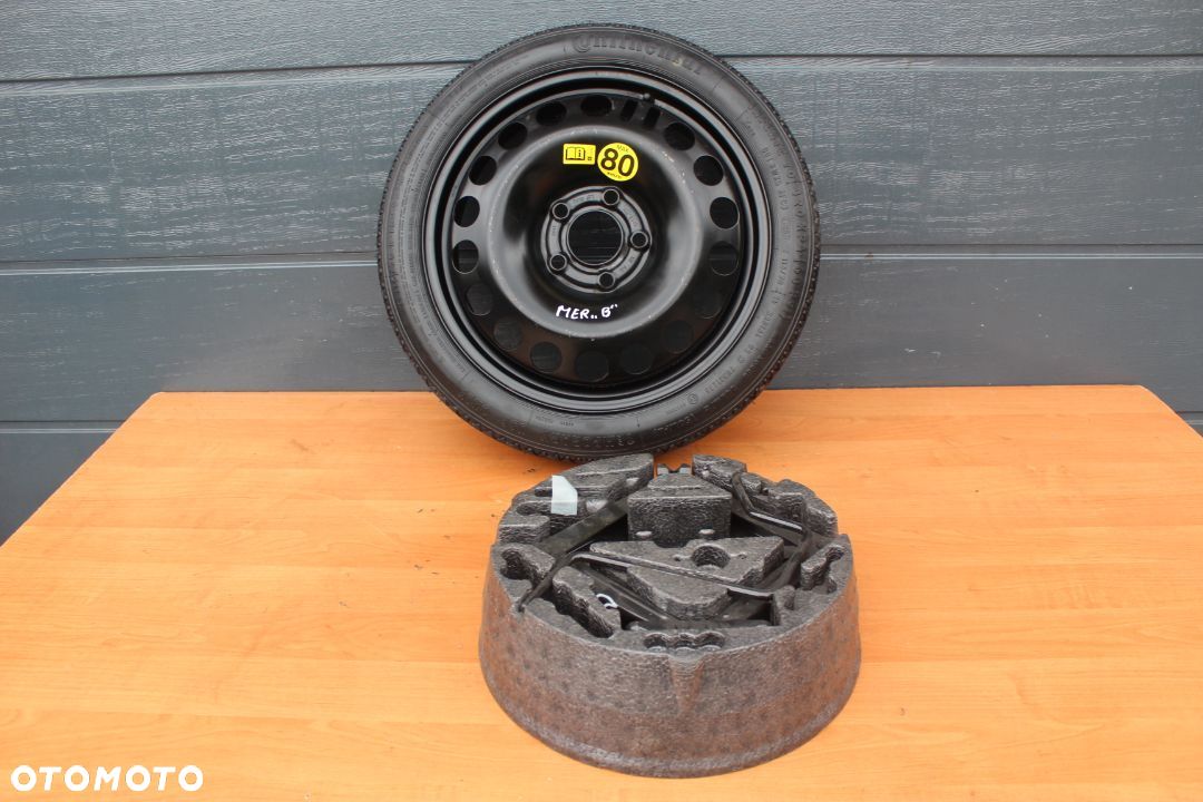 KOŁO DOJAZDOWE ZAPAS ZESTAW KLUCZ LEWAREK OPEL MERIVA B 16 cali 5x110 ET41 - 1