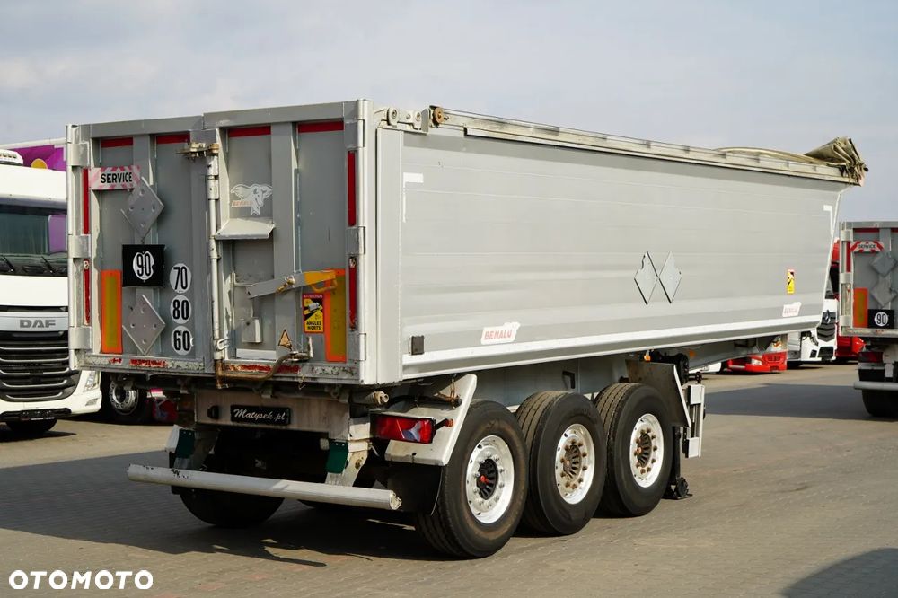 Benalu WYWROTKA / 29 m3 / ALUMINIOWA / OŚ PODNOSZONA / WAGA: 5 000 KG / ALUFELGI / SAF / PLANDEKA ELEKTRYCZNA / SPROWADZONA - 6