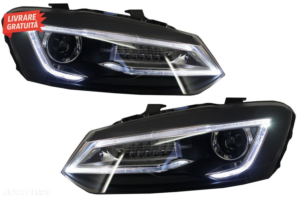 Faruri LED XENON HID VW Polo 6R / 6C / 61 (2011-2017) Devil Eye Look- livrare gratuita - 5
