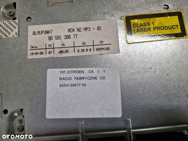 CITROEN C4 1 I RADIO FABRYCZNE CD 9659139677 - 5