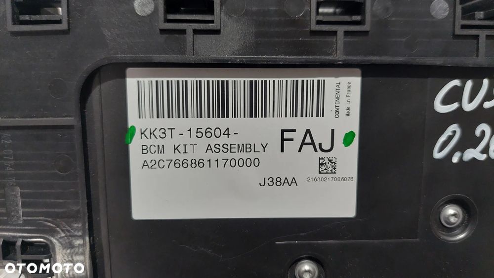 MODUŁ BSI BCM FORD TRANSIT CUSTOM LIFT 2,0TDCI R2020 NR KK3T15604FAJ