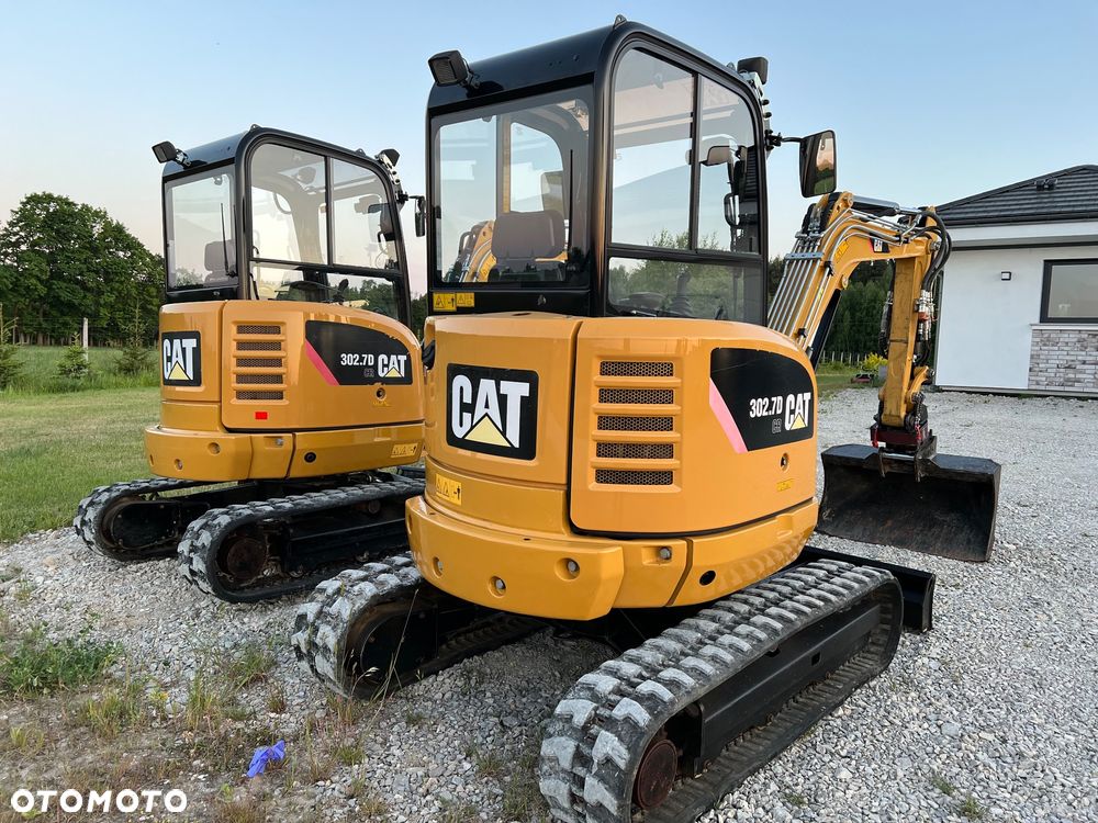Caterpillar Minikoparka Cat 302.7 3xłyżki Skarpowa hydrL\P dodatkowe linie hydrauliczne szybkozłącze Gąsienice jak Nowe WIDŁY WIERTNICA za dopłatą - 35
