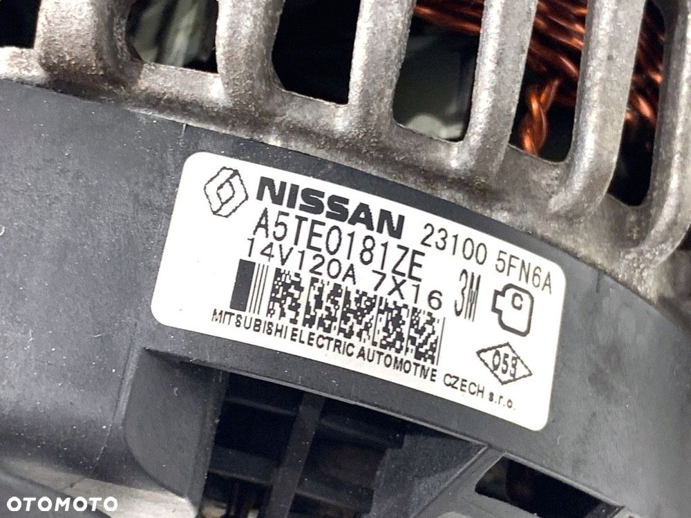 ALTERNATOR  DACIA DUSTER (HM_) 2017 - 2022 1.6 SCe 115 (HMM1) 84 kW [115 KM] benzyna 2017 - 2022 - 6