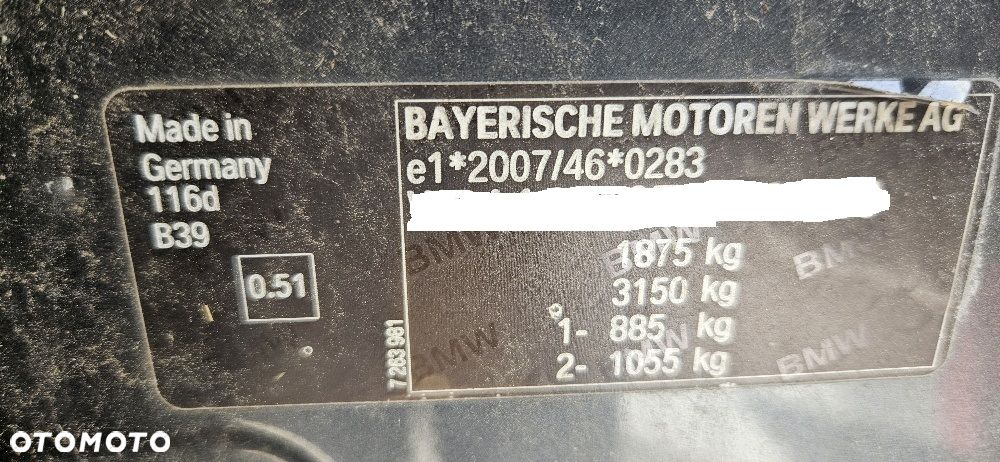 BMW F20 Drzwi kompletne demontaż kolor B39 - 4