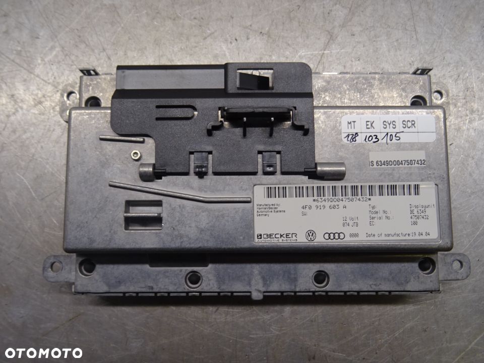 AUDI A6 C6 04-07 3.2FSI SEDAN EKRAN WYŚWIETLACZ 4F0919603A - 4