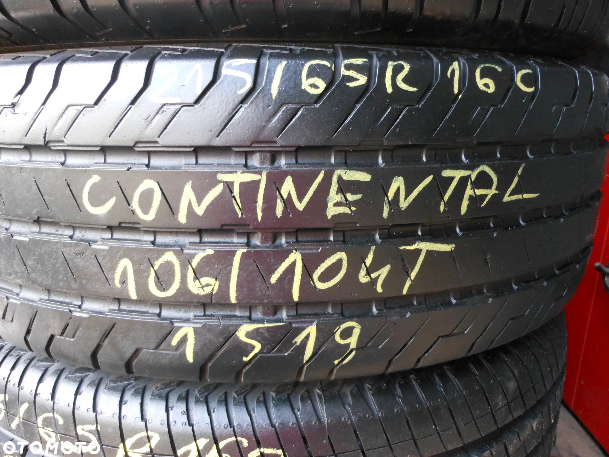 Opona pojedyńcza 215/65r16c continental conti van contact 100 7mm lato - 1