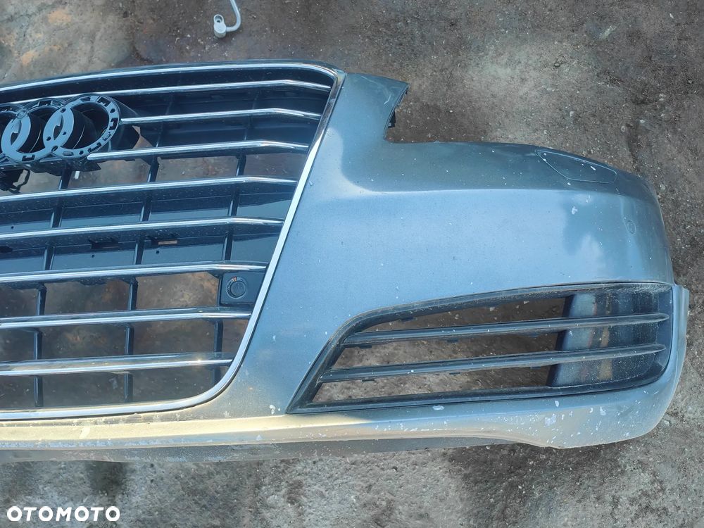 AUDI A8 D4 14r ZDERZAK PRZÓD PRZEDNI GRILL LX7R - 5