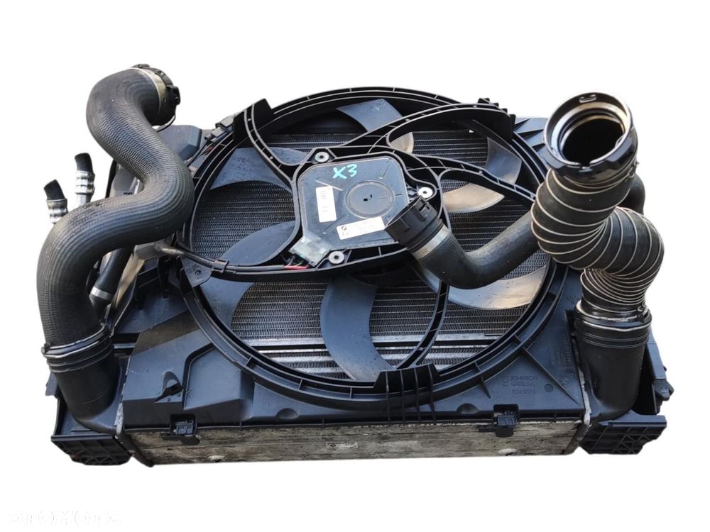 KOMPLET CHŁODNIC CHŁODNICE WENTYLATOR BMW 3 E90 E91 LIFT LCI 2.0D 2008-12 - 1