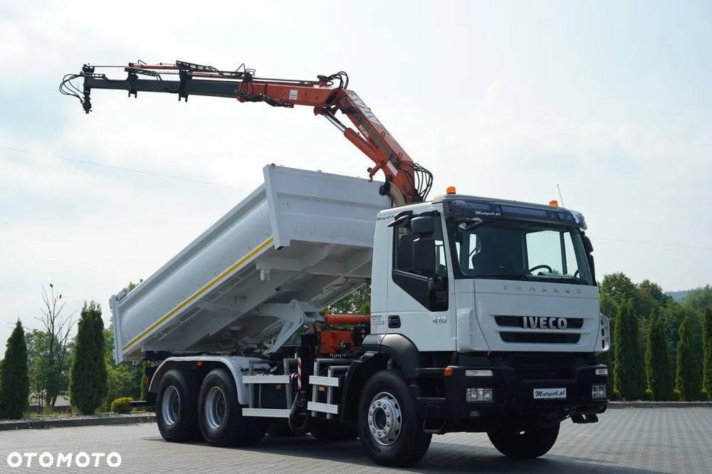 Iveco TRAKKER 410 / 6X4 / 2 STR. WYWROTKA + HDS ATLAS 125.2 / HYDROBURTA / ROTATOR / MANUAL / EURO 5 EEV / - 6