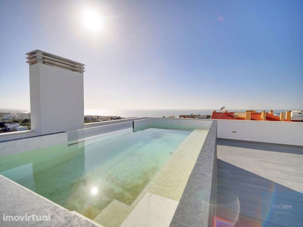 Fantástico Penthouse T2 com Vista Mar e Piscina, na Ericeira - Grande imagem: 2/37
