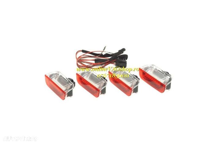 Lampi LED lumina rosie/alba avertizare usi VW Golf 5, Golf 6, Passat - 5