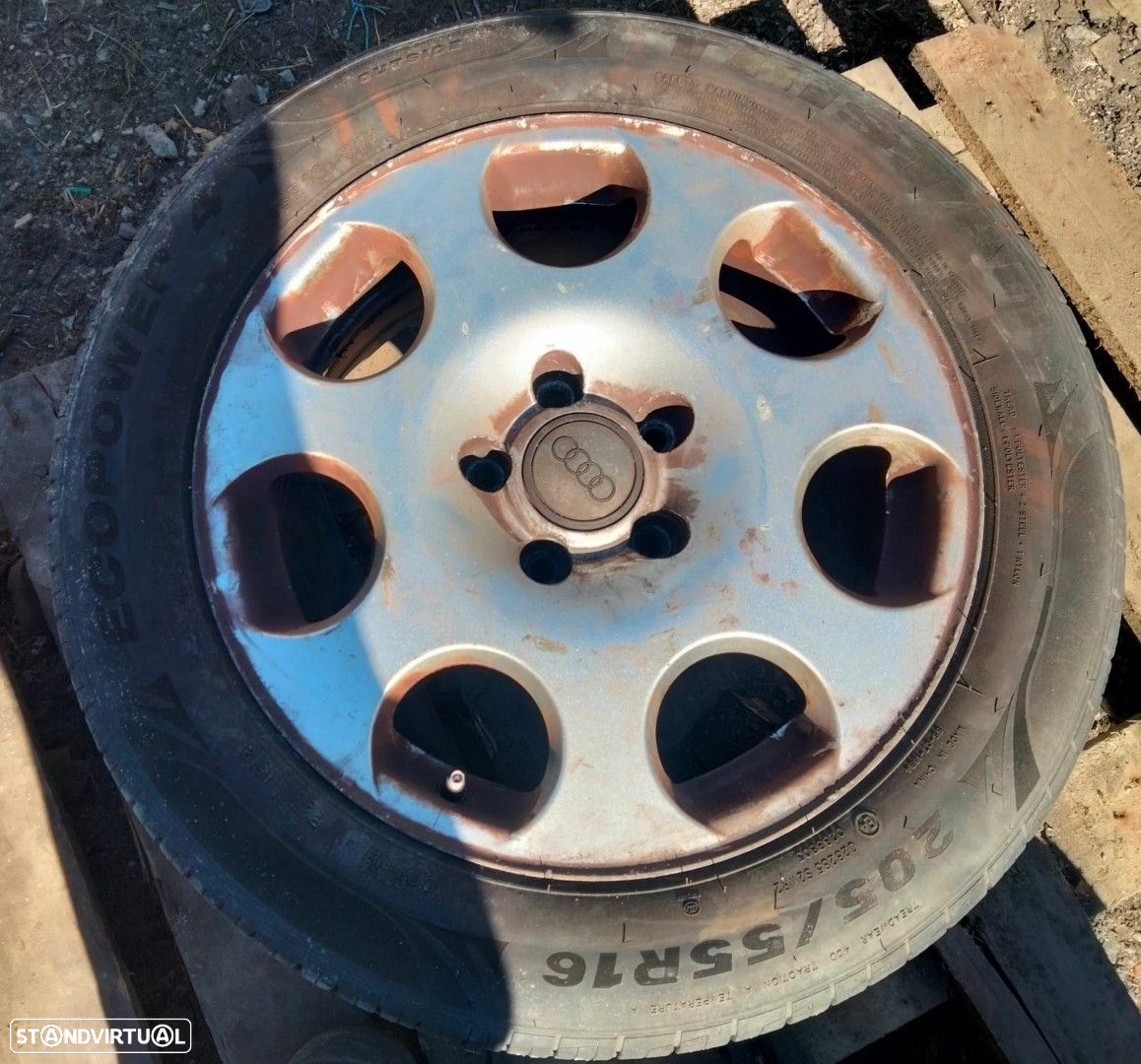 Jantes Audi R16 com pneus 205/55 furação 5x112 - 4
