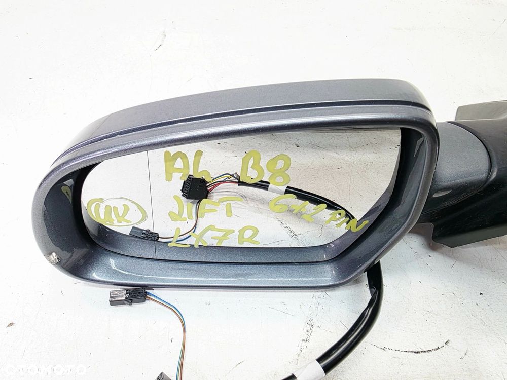 LUSTERKO ZEWNĘTRZNE LEWE AUDI A4 B8 LIFT LX7R 6+2 PIN UK - 3
