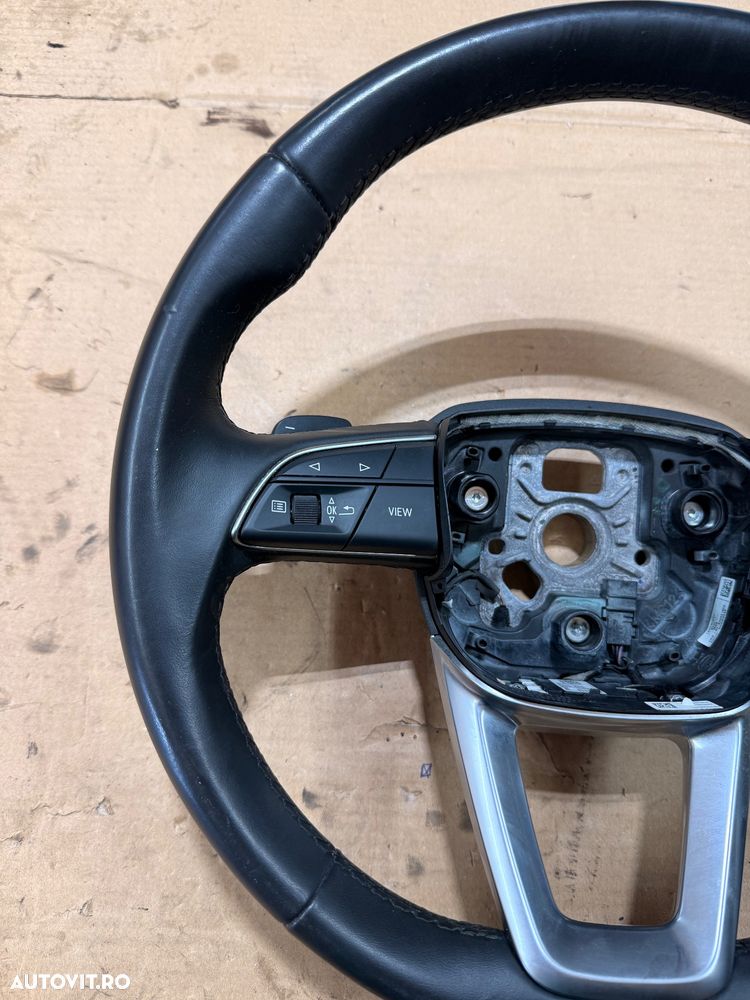 Volan piele cu comenzi si padele AUDI A4 B9, A5, Q5 FY an 2019 cu uzura minima cod 4M8419689 - 2