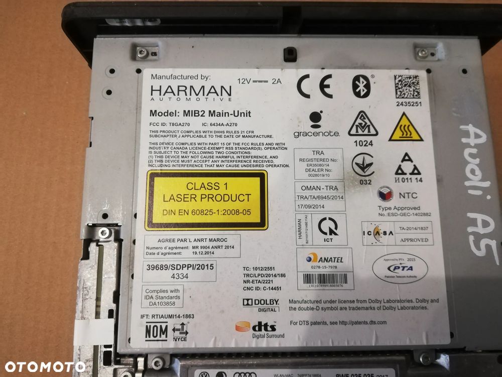 Nawigacja MMI MIB 2 AUDI A4 A5 Q5  8W5035035 - 2