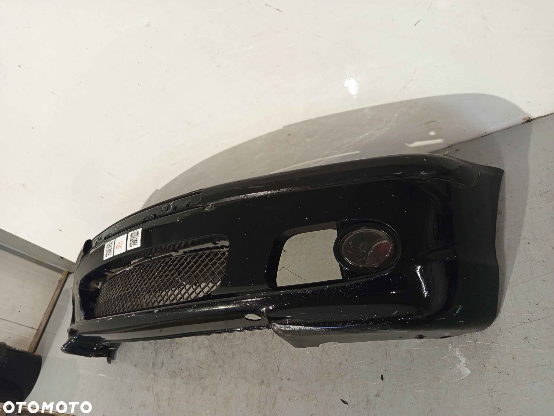 + ZDERZAK PRZÓD PRZEDNI BMW E46 SERIA 3 M PAKIET SHWARZ 2 II CZARNY HALOGENY - 3