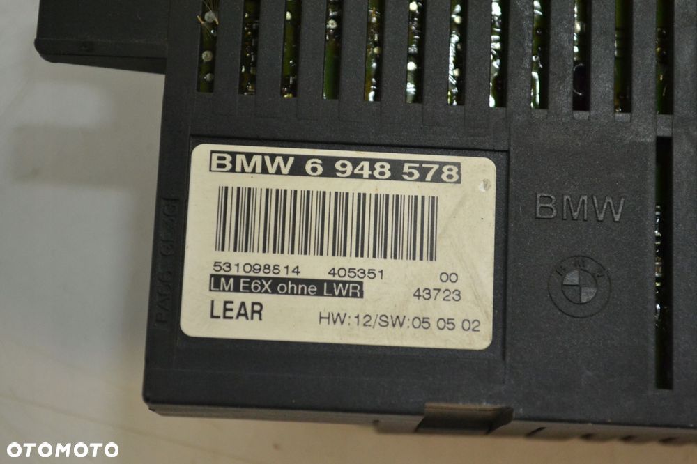 MODUŁ STEROWNIK ŚWIATEŁ BMW 5 E60 E61 6948578 - 5