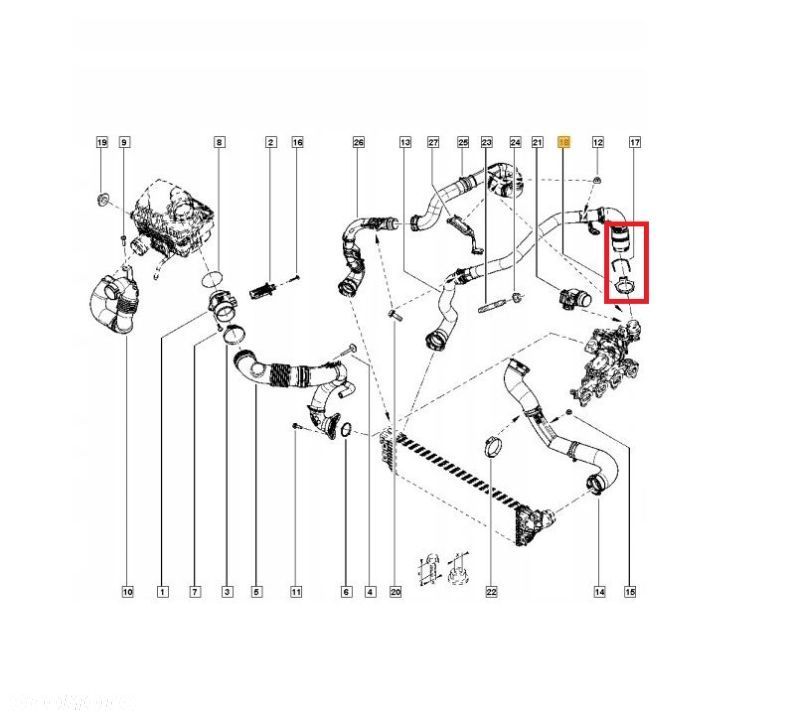 Dyfuzor Rezonator turbiny Master 23 DCi po 2014 Oryginał OEM 144603730R - 5