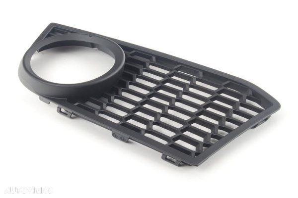 Grila bara fata Bmw Seria 5 (F10/F11), 12.2009-2017, Dreapta, 51117906198, 20192712 cu locas pentru proiectoare - 1