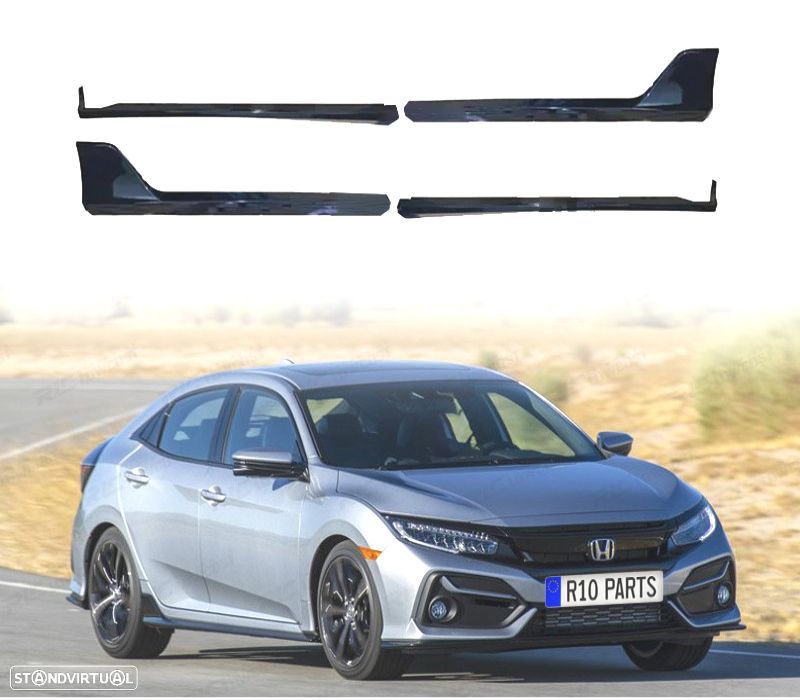 EMBALADEIRAS LATERAIS HONDA CIVIC 16-20 LOOK TYPE R - 1