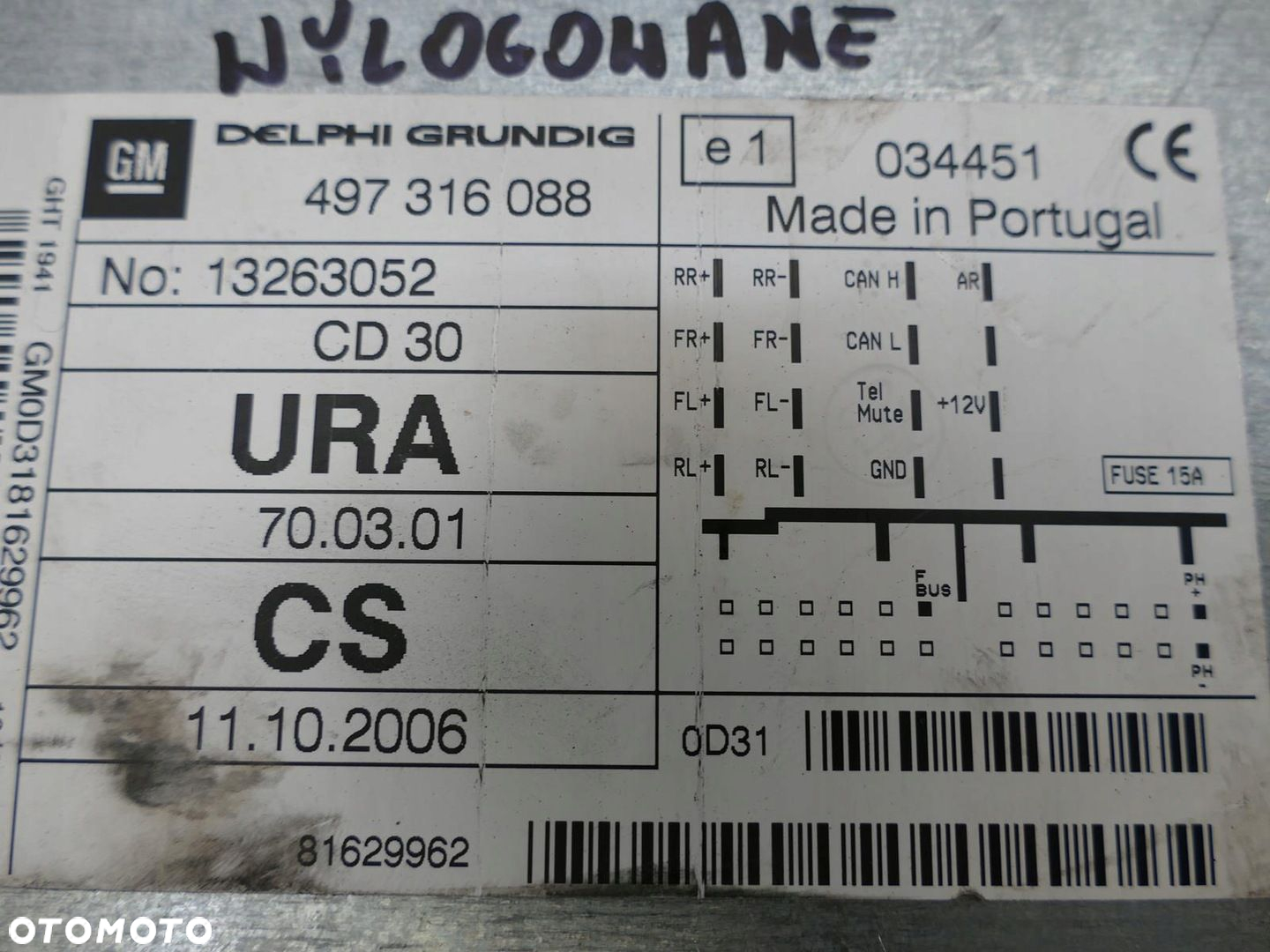 OPEL ZAFIRA B LIFT RADIO ODTWARZACZ CD ROZKODOWANE 13263052 - 5