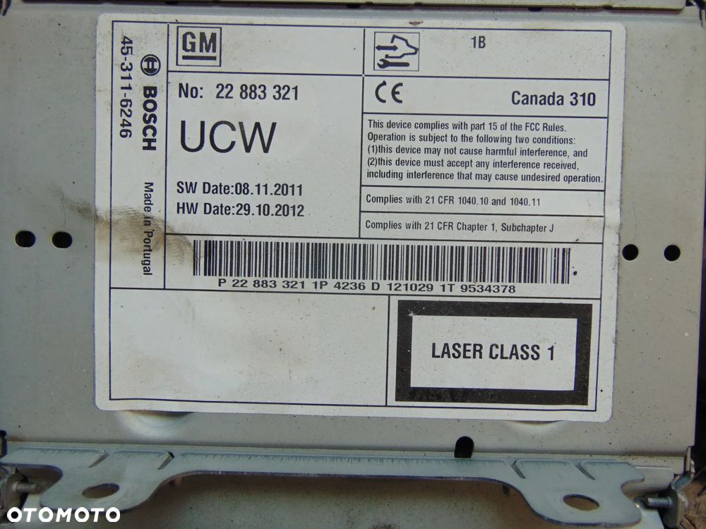 Radio opel insignia A - 3