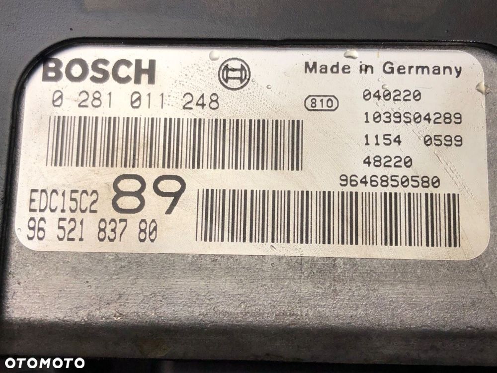 KOMPUTER SILNIKA  PEUGEOT 307 (3A/C) 2000 - 2012 2.0 HDi 110 79 kW [107 KM] olej napędowy 2000 - - 3