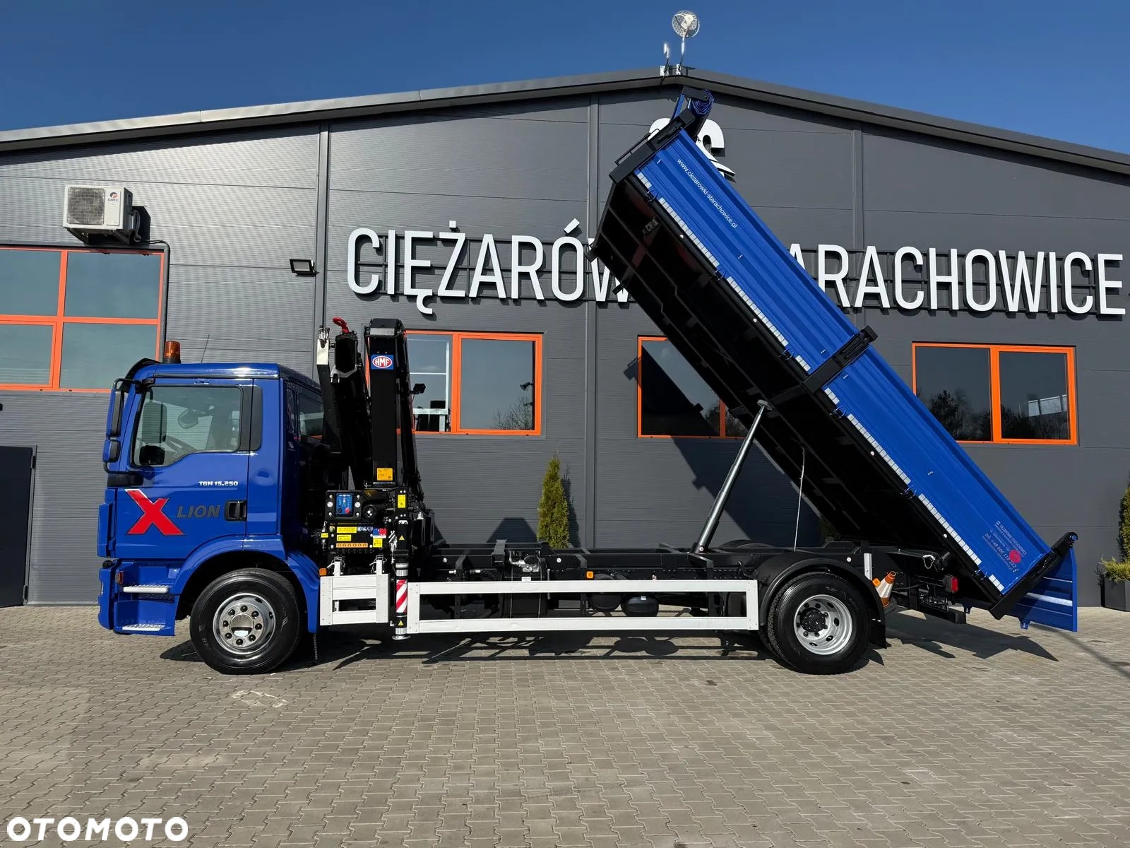 MAN TGM TGL 15.250 / E6 / wywrotka 3-S + HMF żuraw z pilotem / HDS dzwig kran crane kiper kipper - 23