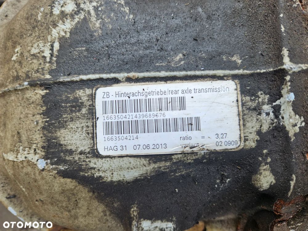 Mercedes ML W166  2.2 CDI dyfer dyferencjał most napędowy tył tylny  3,27 1663504214 - 2