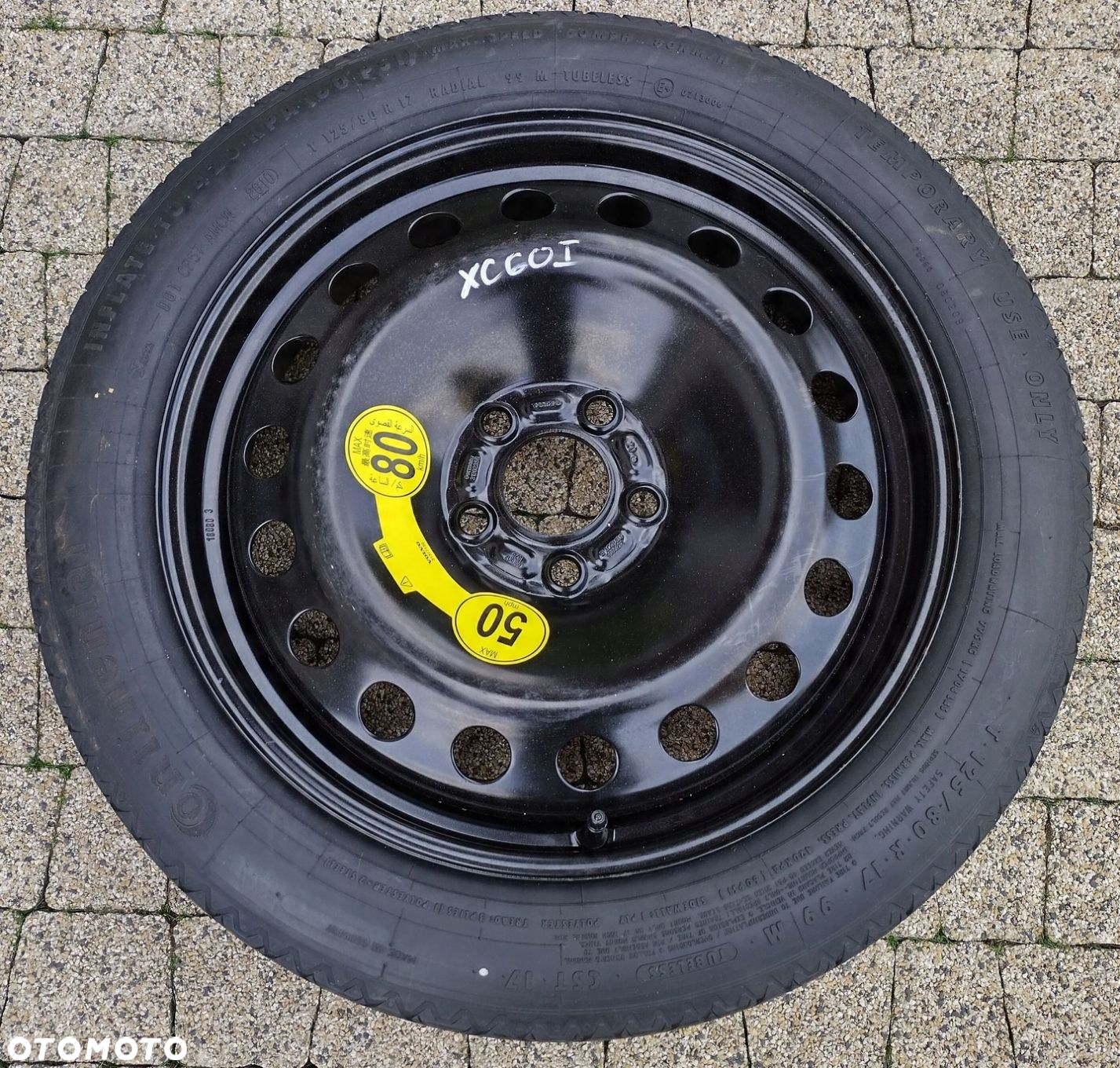 VOLVO XC60 1 I 08-13 KOŁO ZAPASOWE DOJAZDOWE 17" CONTINENTAL 31302356 - 5