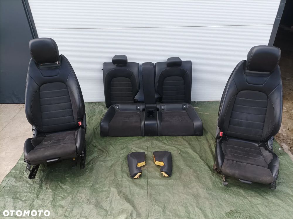 Mercedes C Klasa W205 COUPE fotele kanapa skóra alcanara komplet - 1